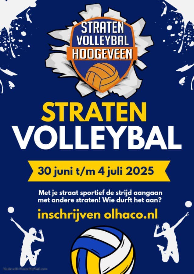 stratenvolleybal hoogeveen 2025 poster